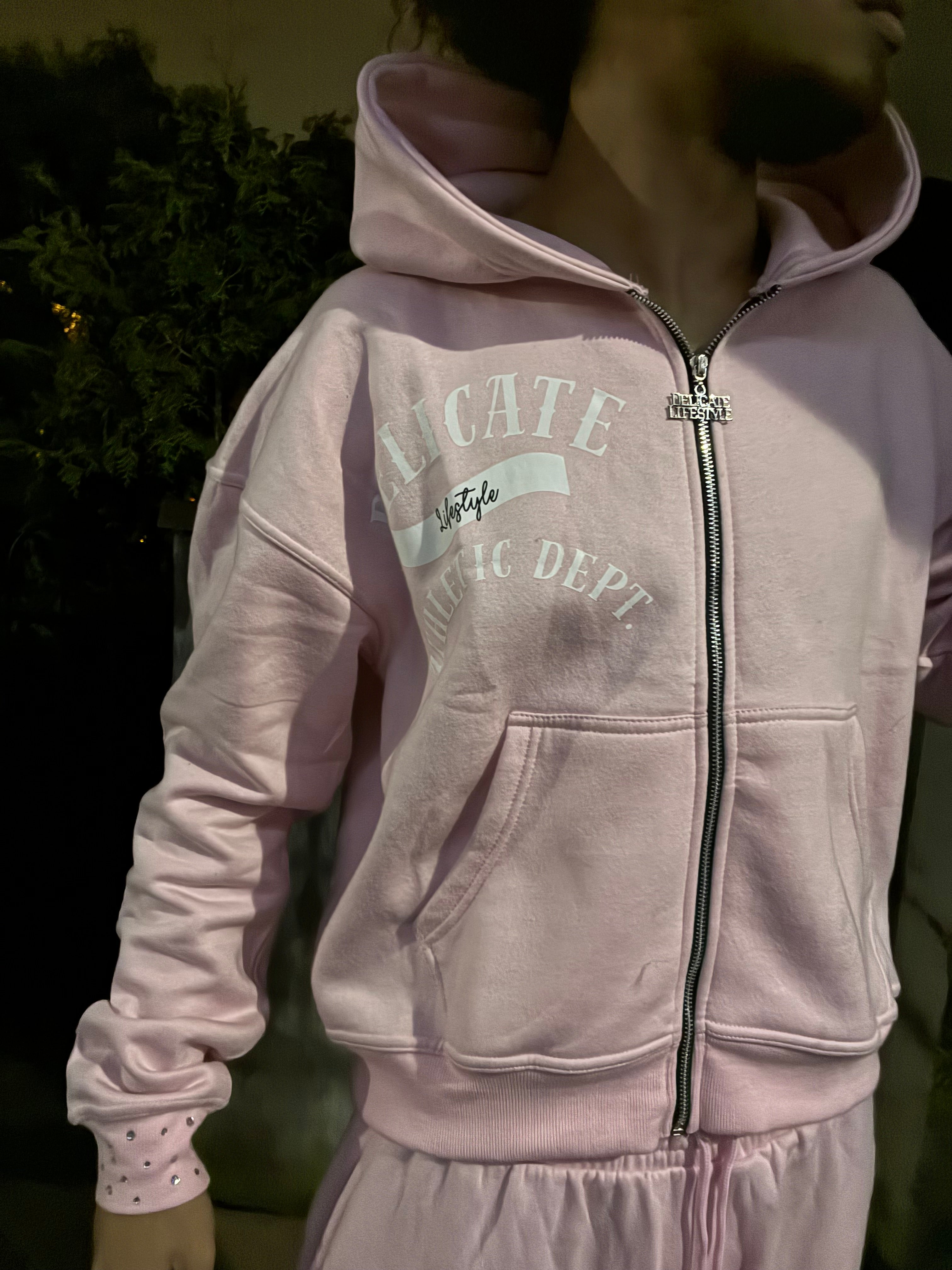 “Blush” Zip up hoodie (Pink)