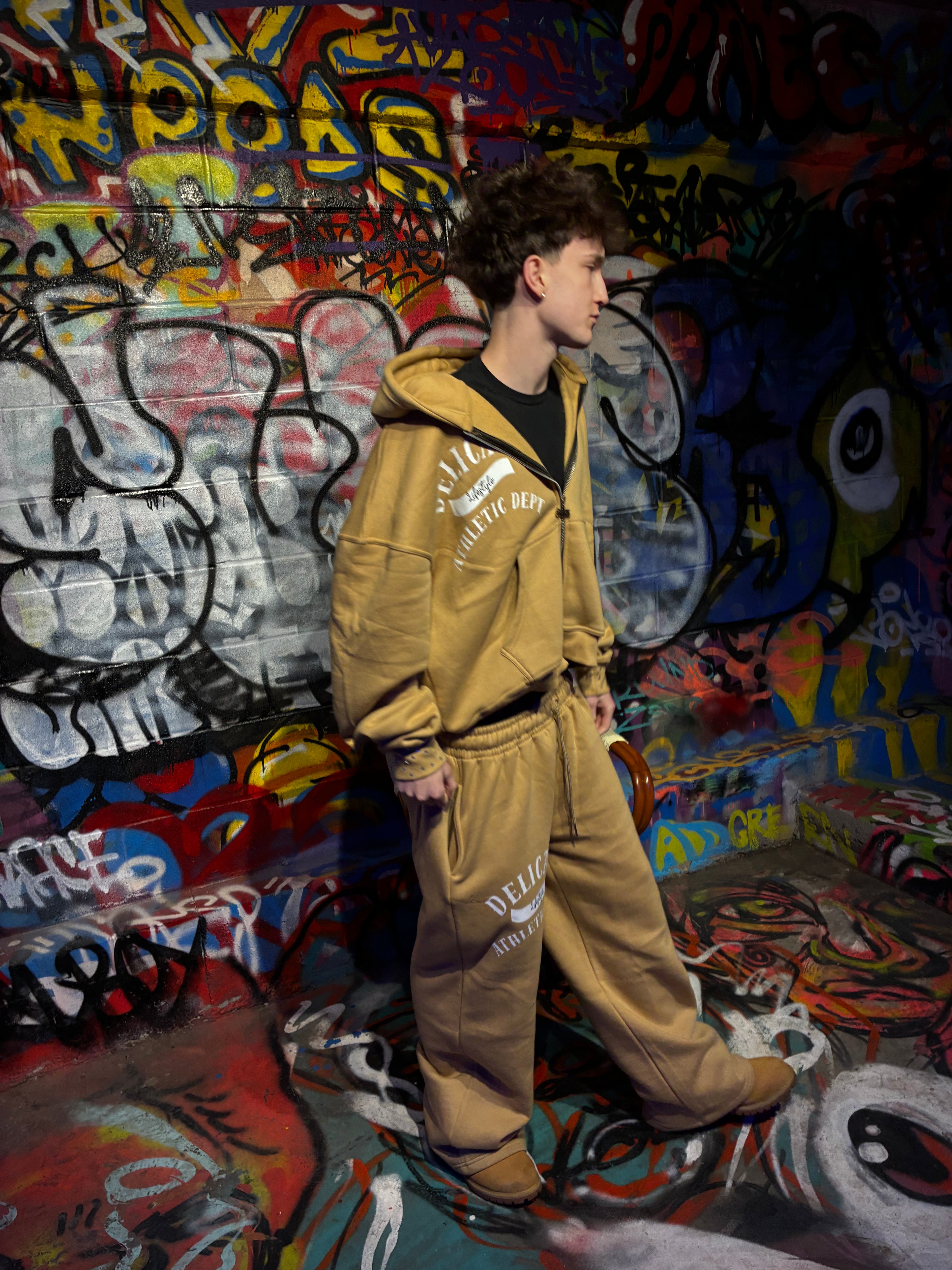 “Peanut” Zip up hoodie (brown)