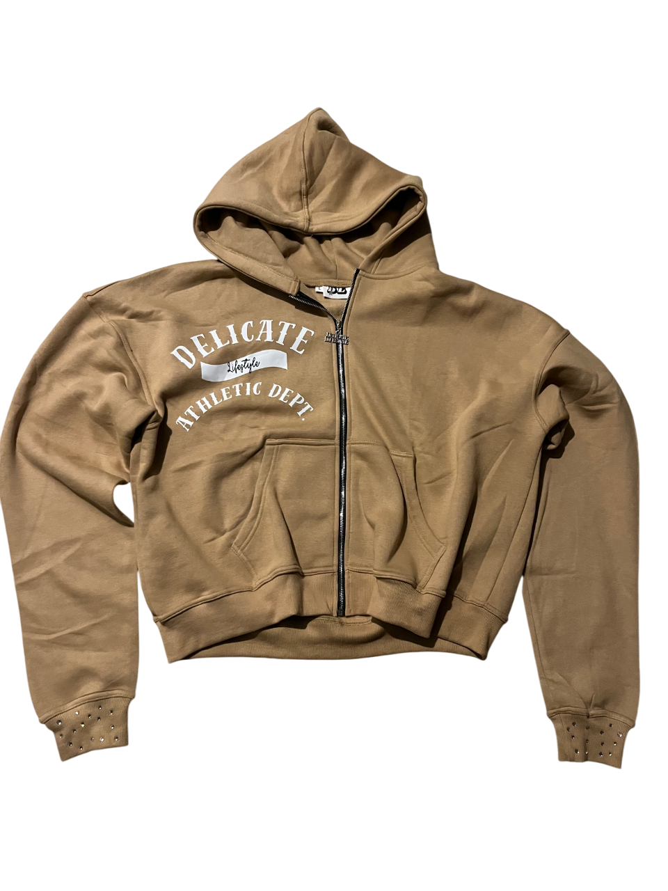 “Peanut” Zip up hoodie (brown)