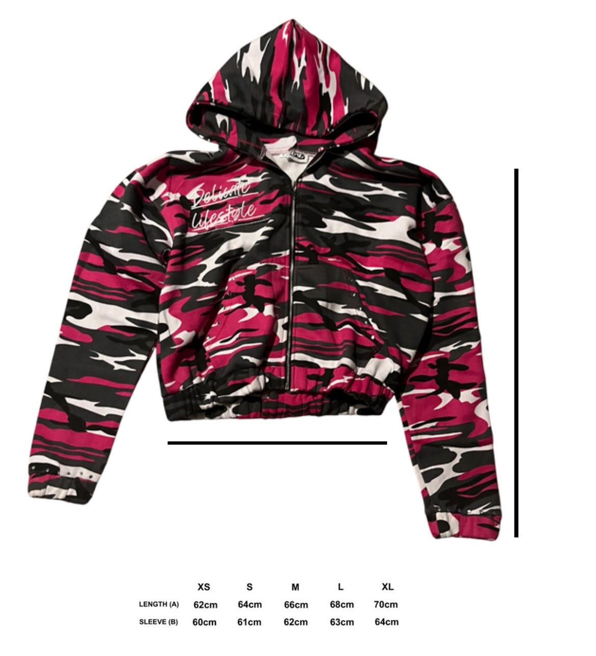 CAMO “PINK PUNCH” Zip up Hoodie