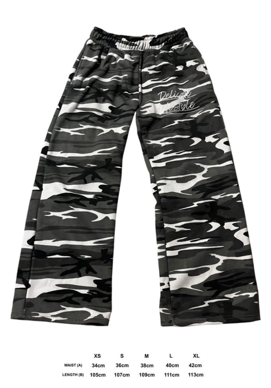 CAMO “CLOAK” SWEATPANTS (Black/Grey)